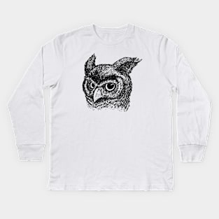 Vintage Owl Kids Long Sleeve T-Shirt